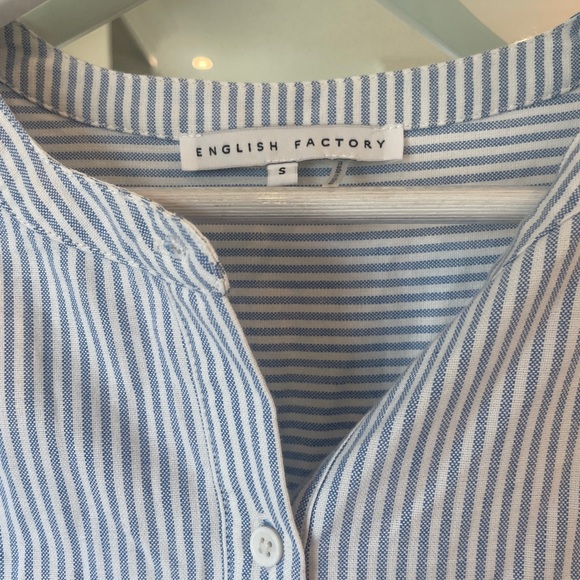 English Factory Color Block Dress with Tie💙💚🧡 - Picture 5 of 8